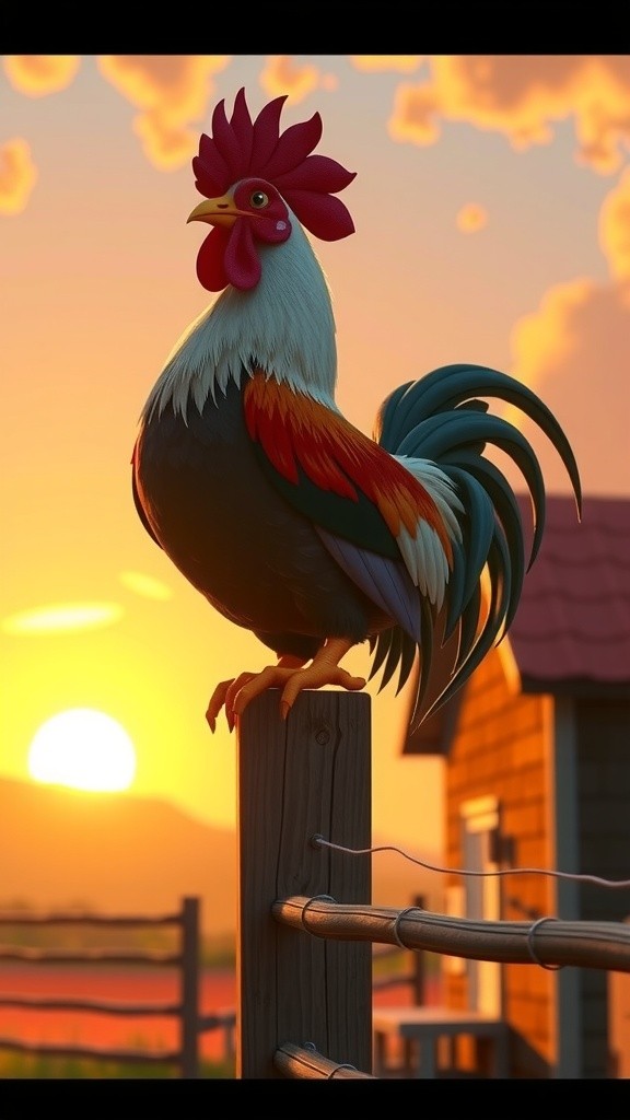 The Clever Rooster and His Brave Deed