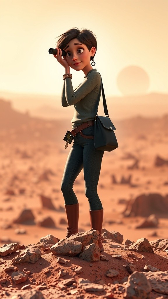 Mars Humans: Captured Views from Moon and Earth