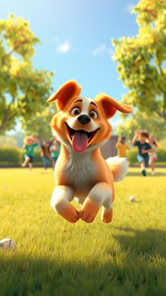 Barnaby the Puppy: A Day of Friendship in the Park