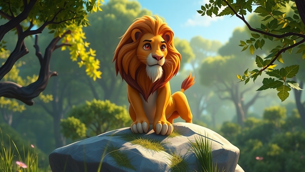 The Lion and the Clever Rabbit