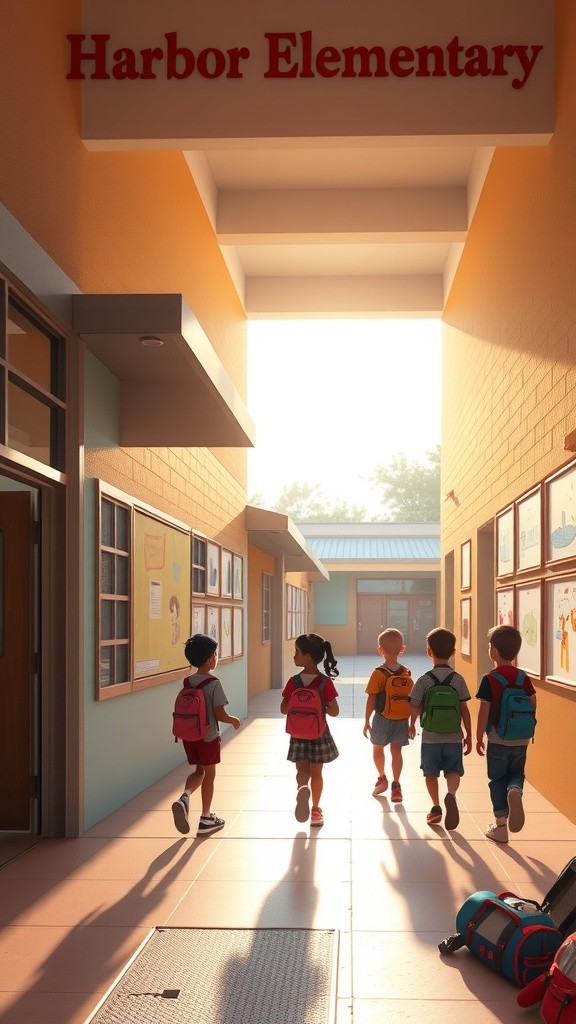 Liberty's First Day at Harbor Elementary!