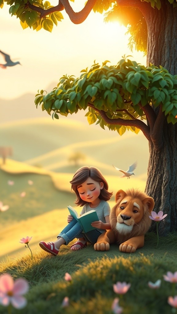 मीरा और दयालु शेर की कहानी