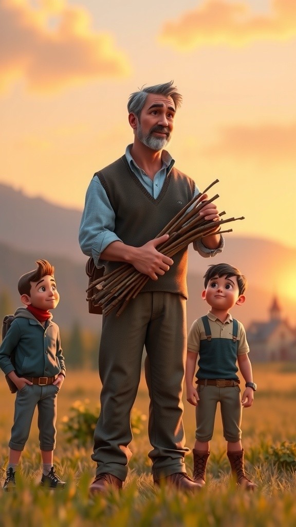 The Farmer's Lesson: Strength in Unity