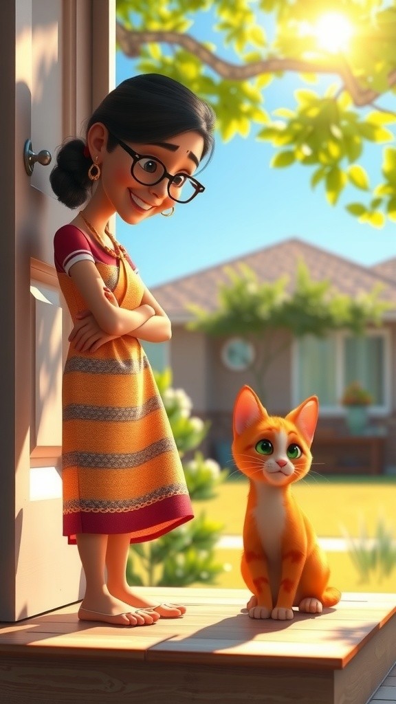 Ibu Ratna dan Kucing Hamil