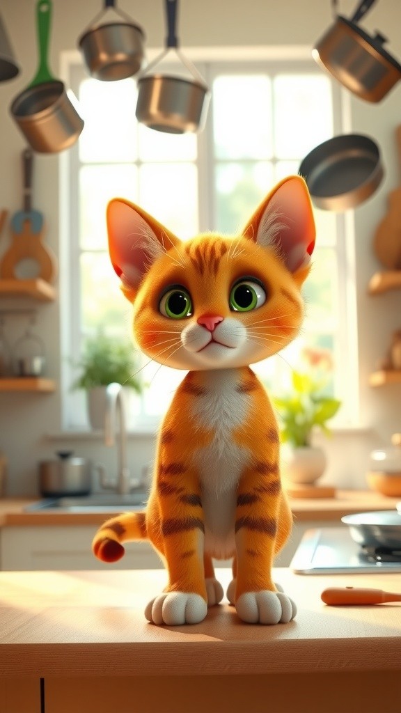 Mochi the Little Chef: Cooking Up a Delicious Meal!