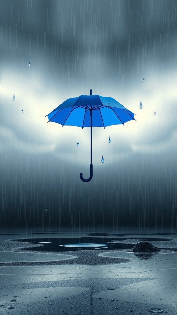 The Blue Umbrella: Waiting for Mom