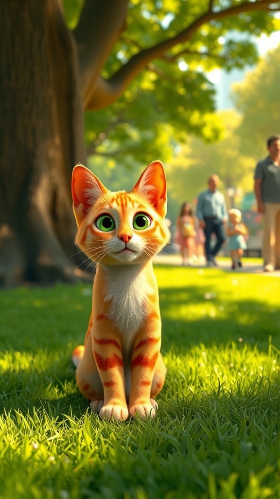 Kucing Main di Taman dan Dikenal Baik Hati