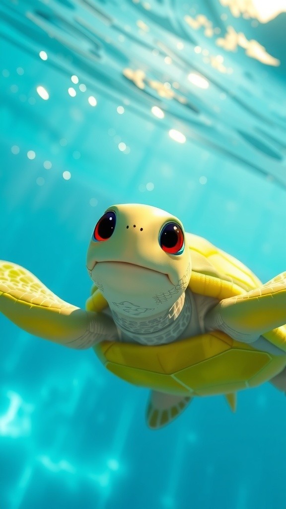 Perjalanan Penyu Kecil Menuju Laut Biru