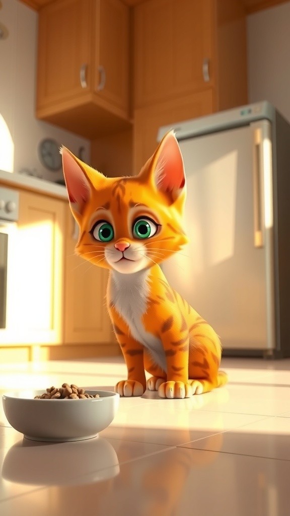 مغامرة القط في المطبخ