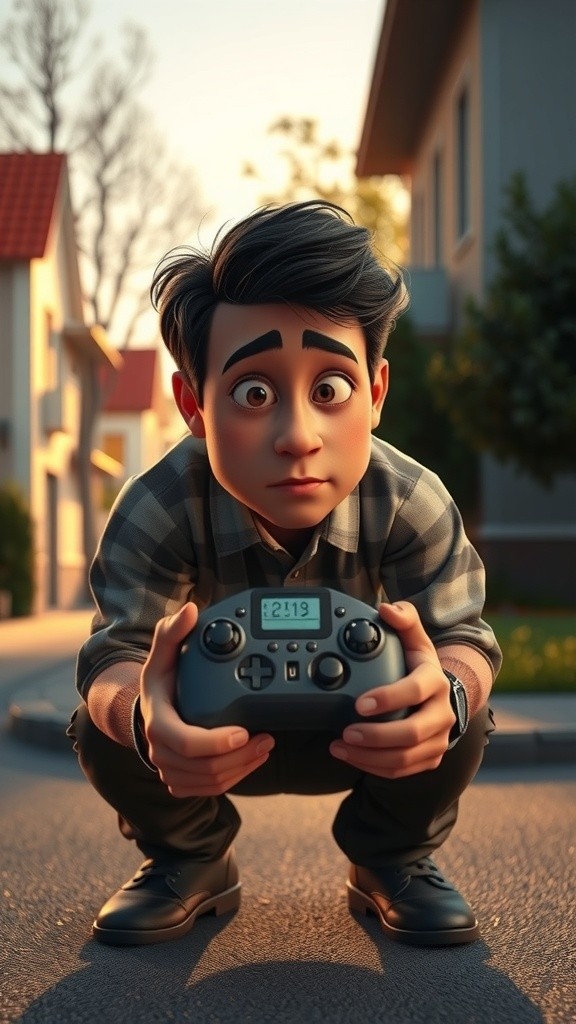 Tukang Parkir Super Cepat dengan Remote Pause Waktu