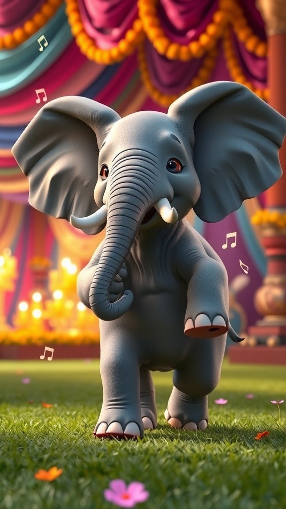 Dancing Baby Elephant, Tiger Cub, and DJ Penguin at Indian Wedding!