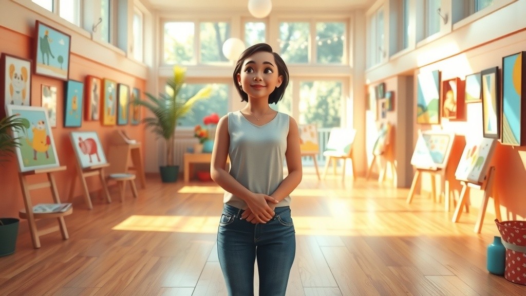 A Woman's Passion: Selling Paintings in a Children's Building