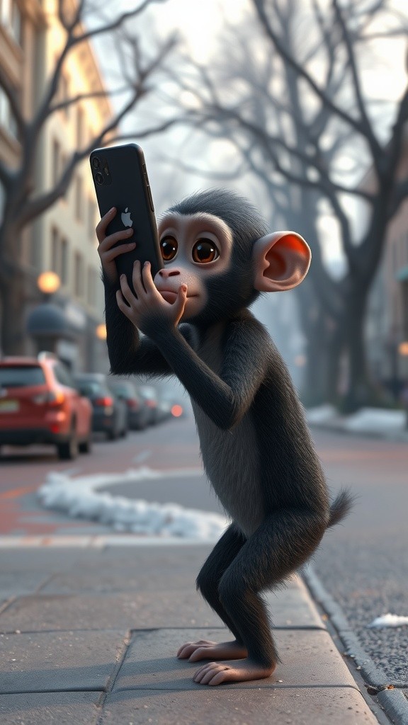 A Monkey's Joyful Visit to the USA