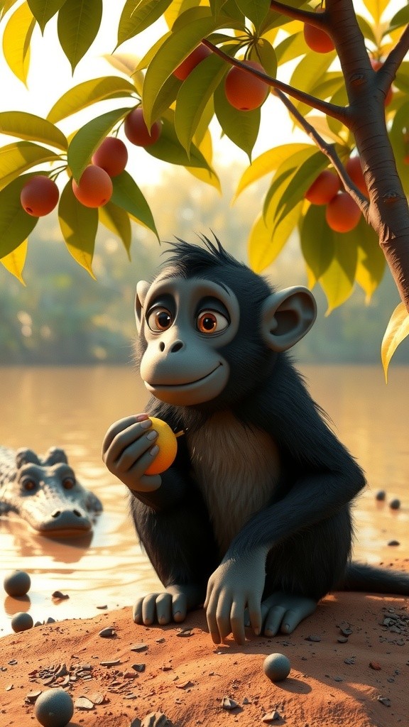 बंदर और मगरमच्छ: दोस्ती की शुरुआत