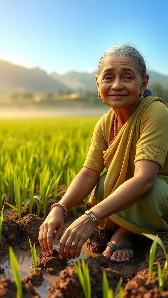 Planting Rice with Grandchildren