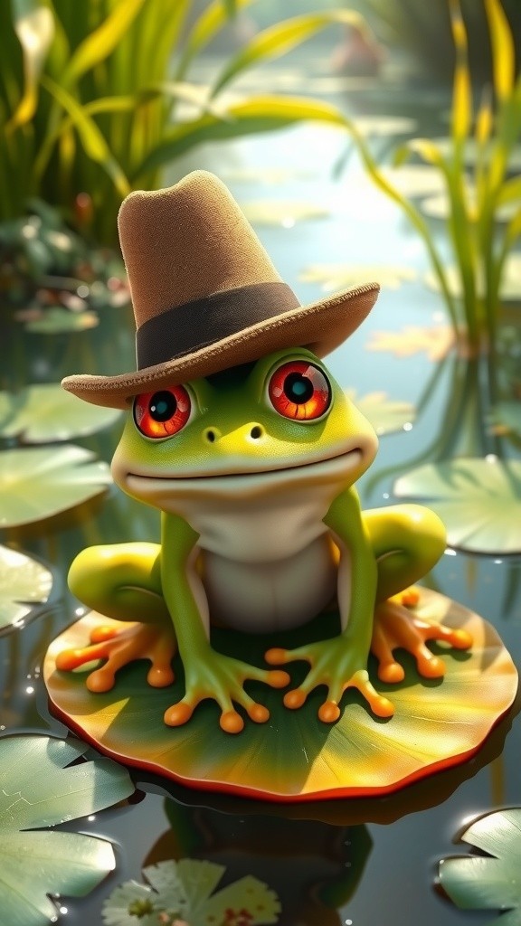 Topi Keren Katak dan Kura-kura