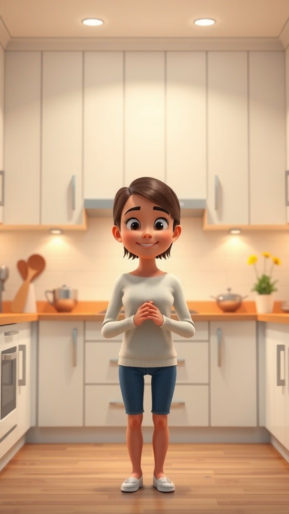 Gadis Chibi Imut Memasak di Dapur Minimalis