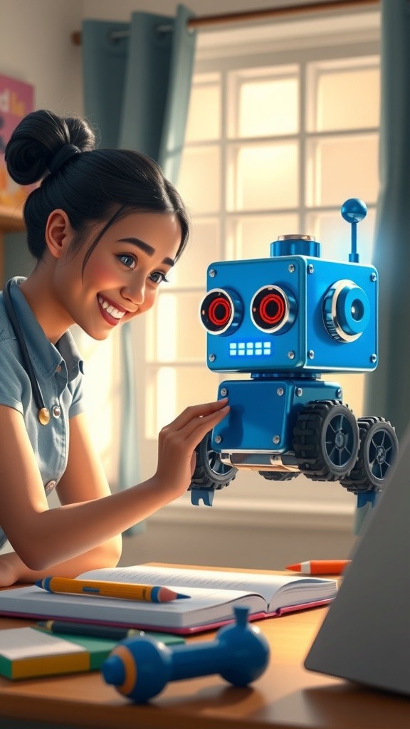 Mia's Magical Adventure with the Blue Toy Car