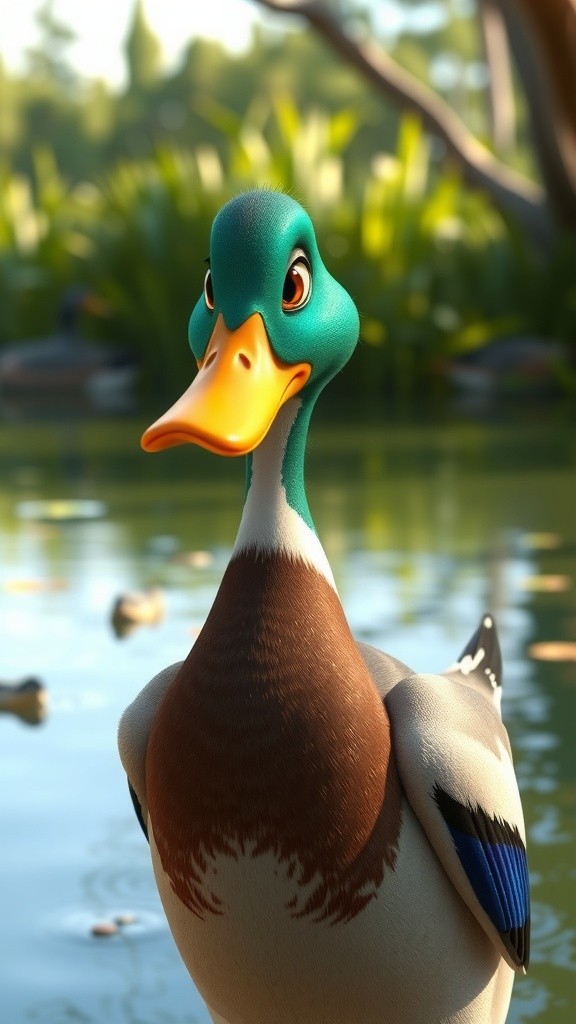 Bebek Modis dengan 'Rambut' Daun!