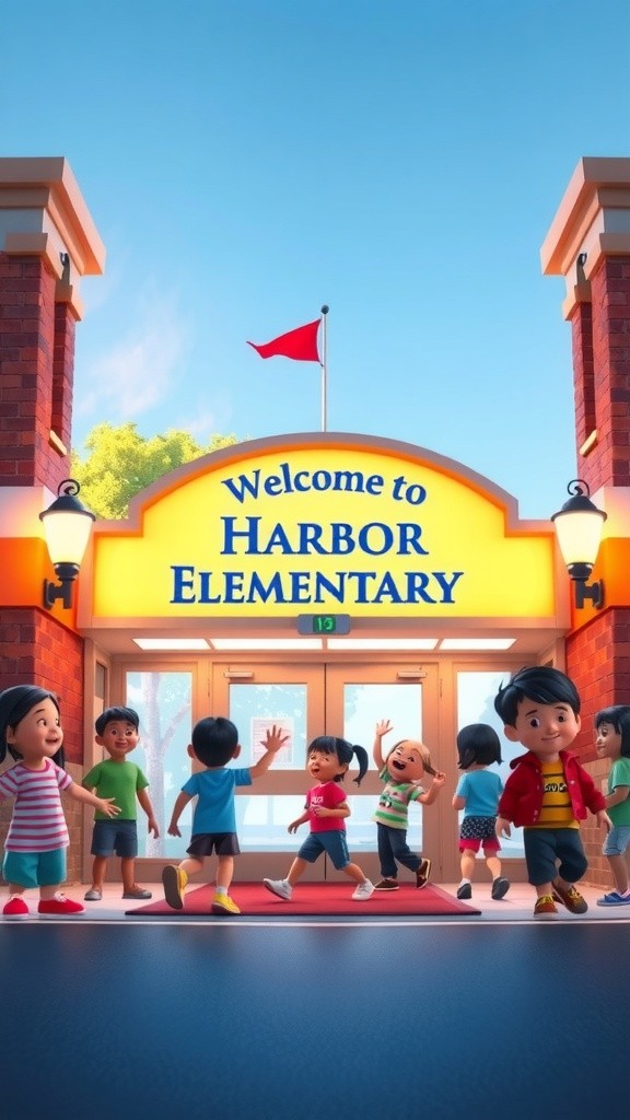 Liberty's First Day at Harbor Elementary!