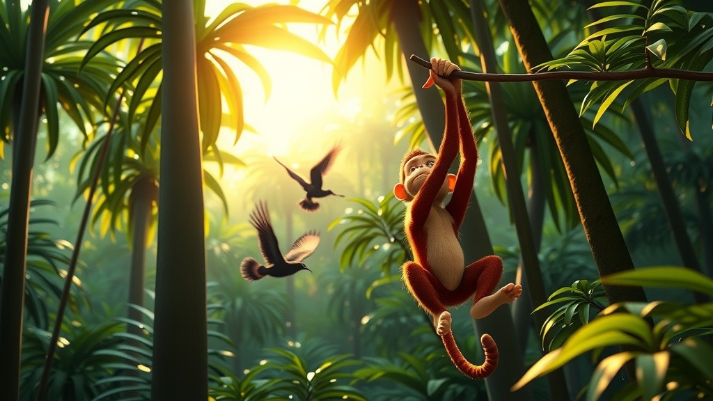 The Prankster Monkey and the Slipping Elephant!