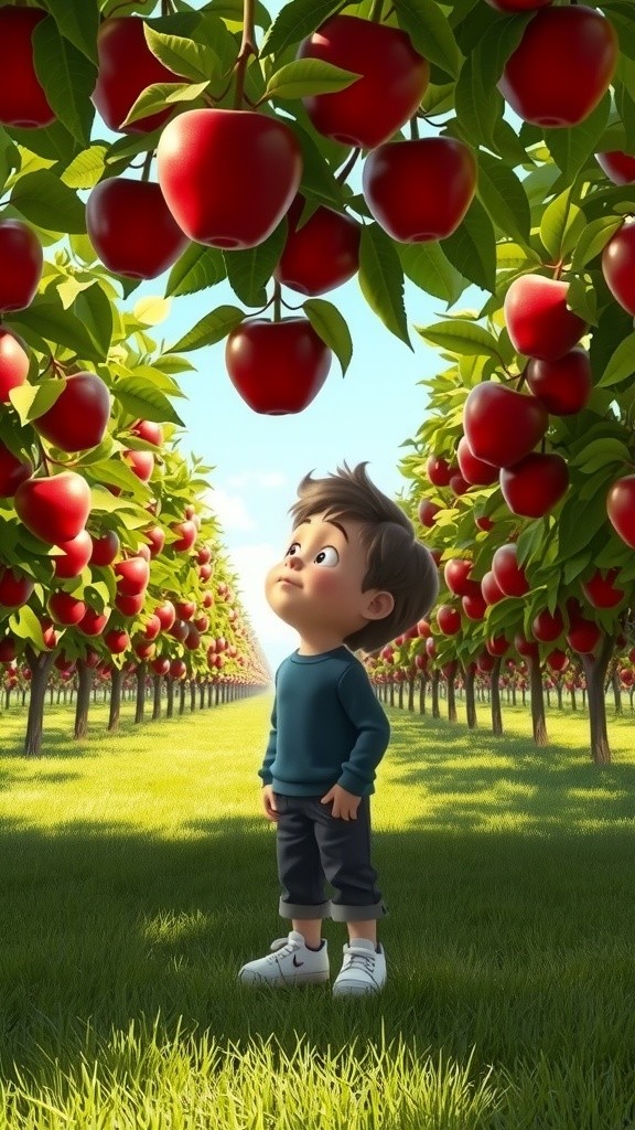 A Boy's Tears for an Apple from the Tree