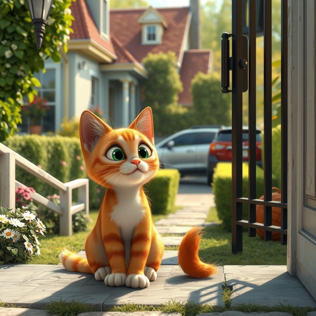 The Old Lady and the Stray Cat Family