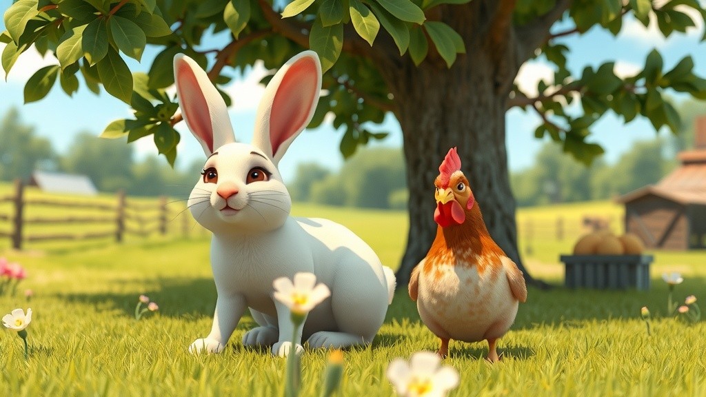 A Tale of Friendship: The Hen and the Rabbit