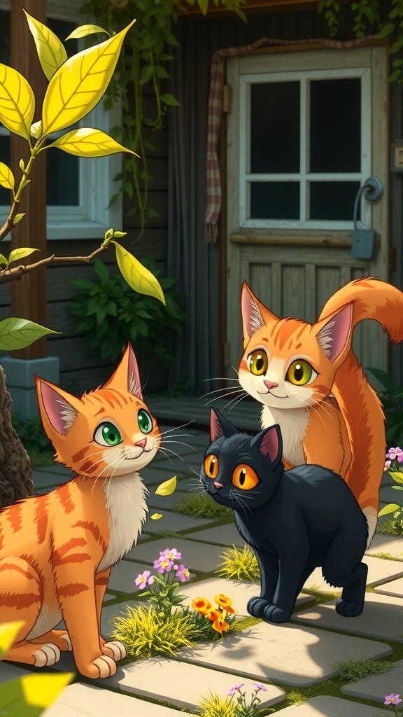 नन्ही बिल्लियाँ और चमकीला बुलबुला