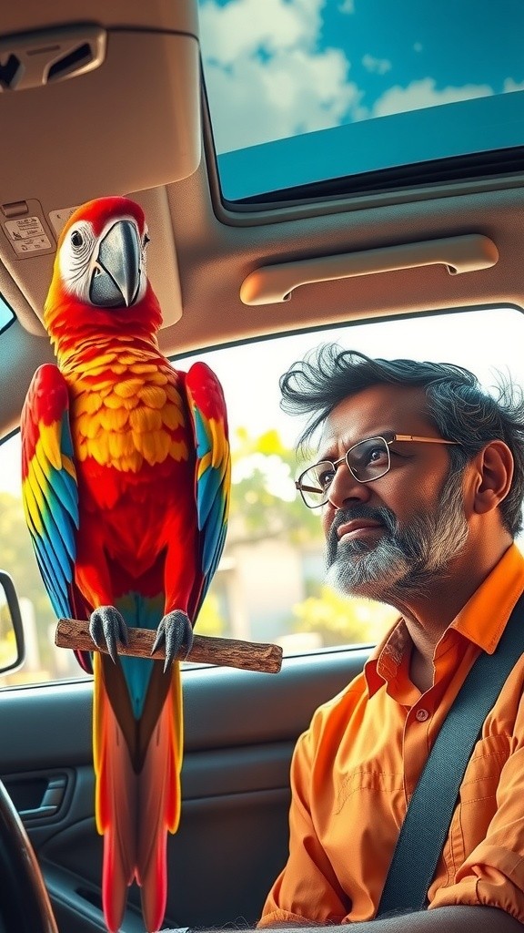 Talking Parrot and the Ride Request