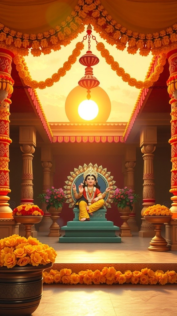 Divine Serenity: Celebrating Saraswati Pujo