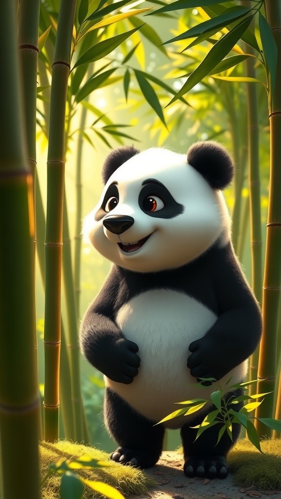 Kawaii Baby Panda Enjoying Juicy Strawberry!