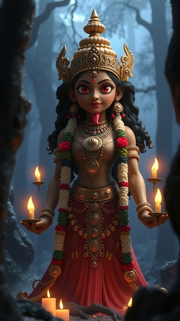 माँ काली और रानी दुर्गावती की विजय