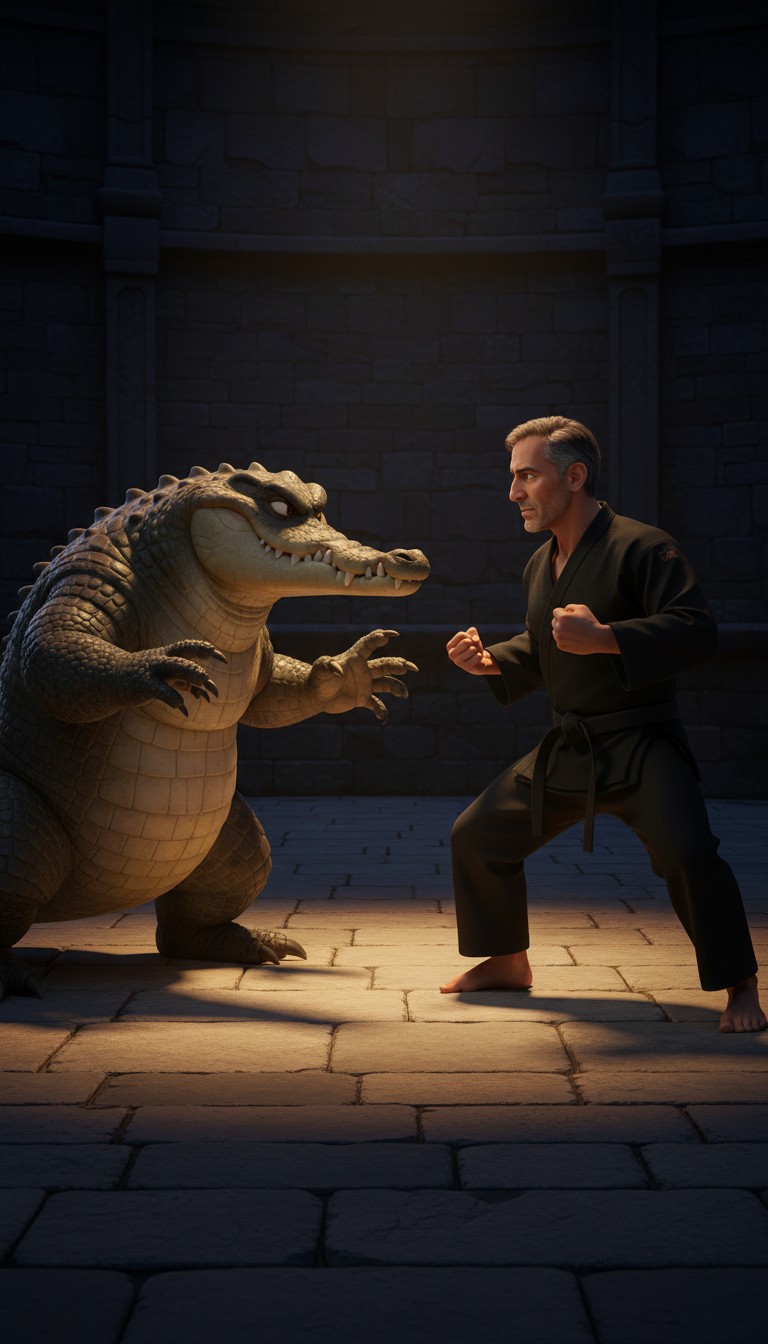 Lizard Man's Fatality: Zuck Wins!