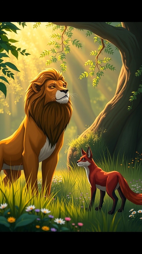 लोमड़ी की चालाकी और शेर का डर