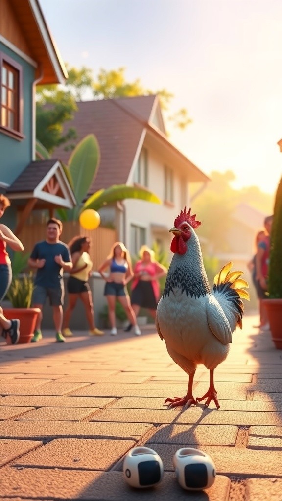 Ayam Semangat di Aerobik!