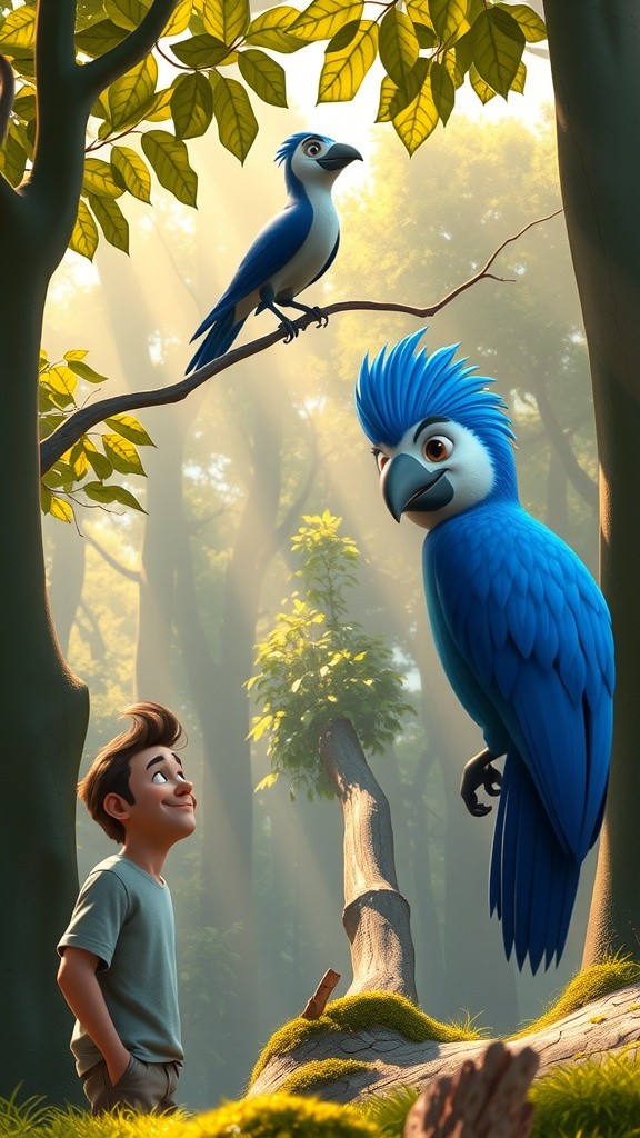 Burung Terbang dan Pohon yang Menghalangi