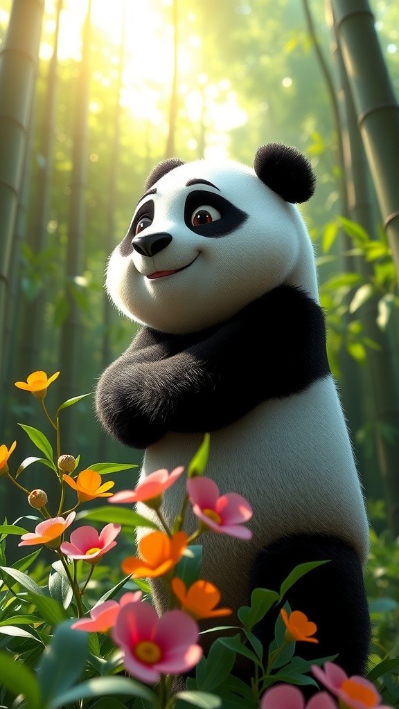 Laughing Baby Panda Slips on Ice Cream!