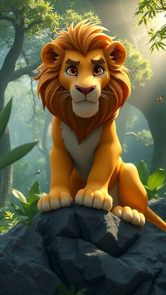 गौरव और सबक: शेर और हाथी की कहानी