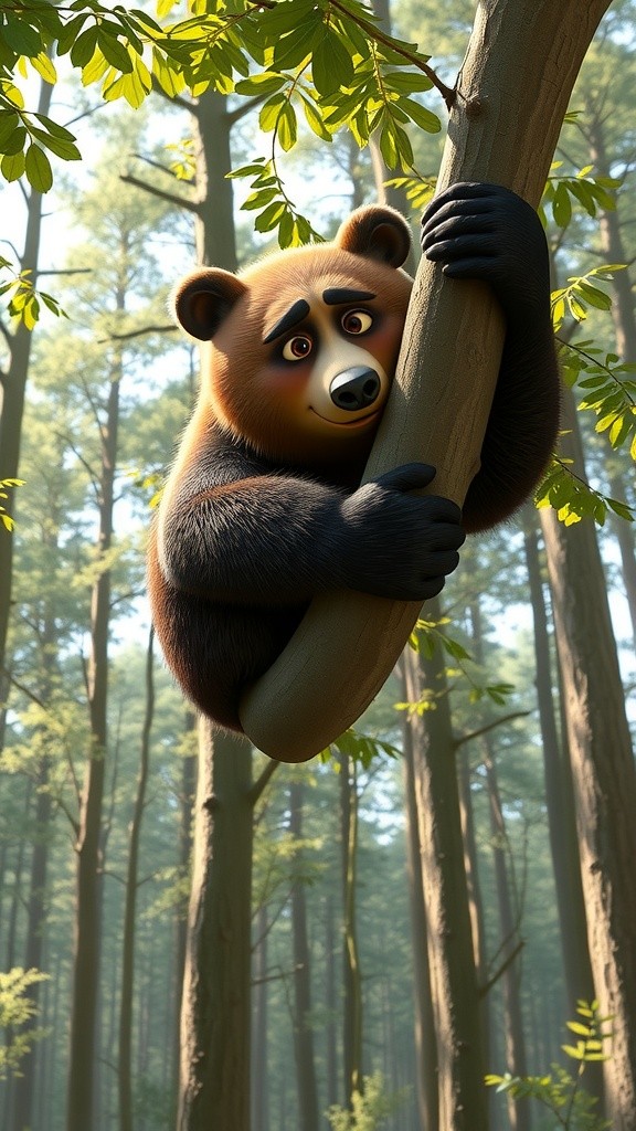 The Bear's Tree Adventure: A Tale of Rescue and Friendship
