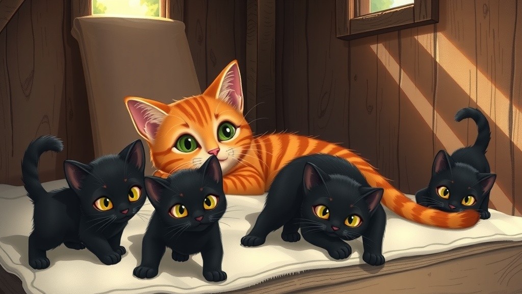 Courage Under Shadows: A Cat Family's Escape