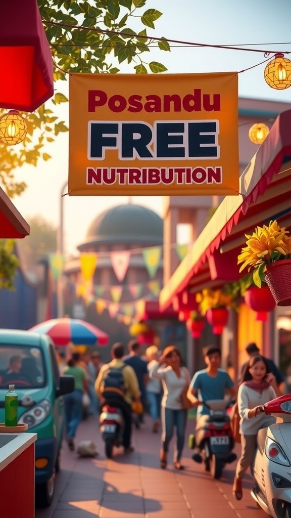 Pembagian Makanan Gizi Gratis di Posyandu Bunga Bangsa untuk Balita Elvano Bara