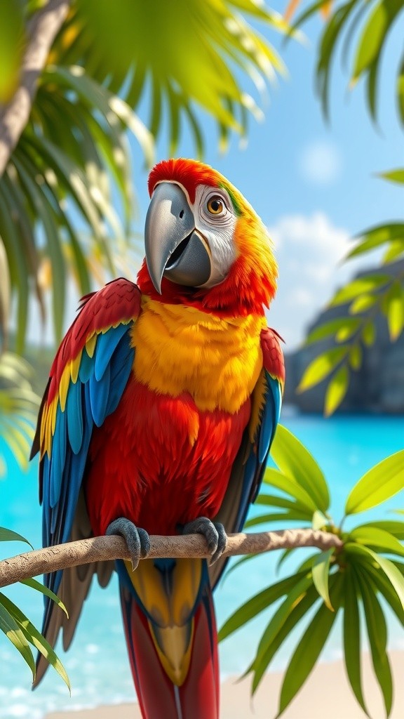 Soaring High with Our Colorful Parrot!