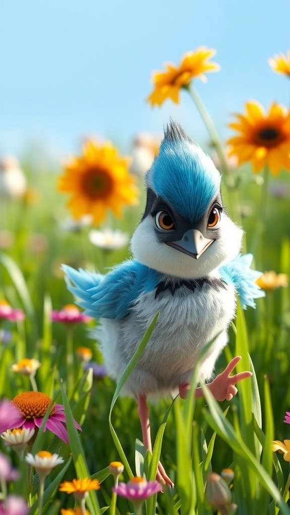 The Tortoise and the Baby Chick's Playful Race