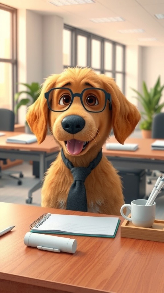 Le Chien Bureaucrate : Travailler pour des Croquettes!