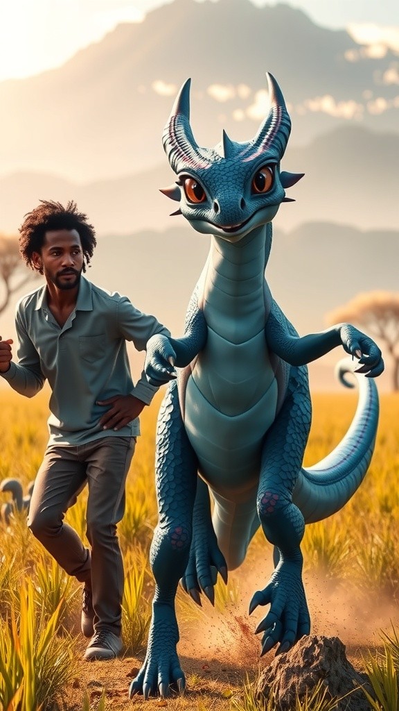 Berii Dikejar Dinosaurus Sambil Meminta Maaf