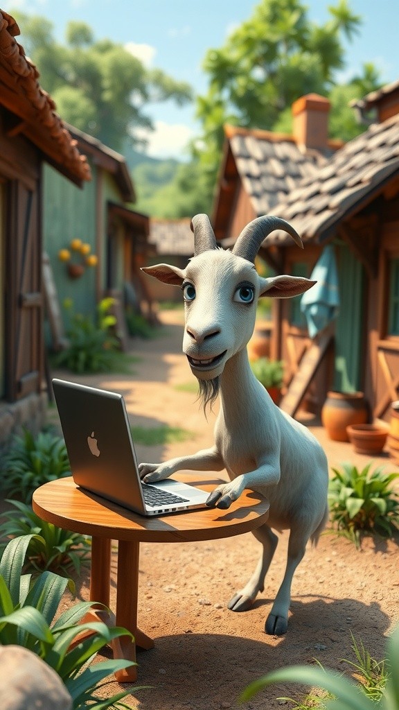 Kambing dan Laptop Pak Roni