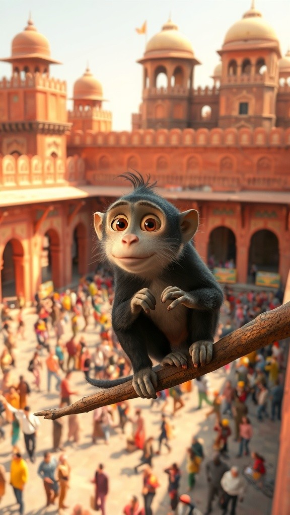 Rajoo the Monkey's Journey Through India