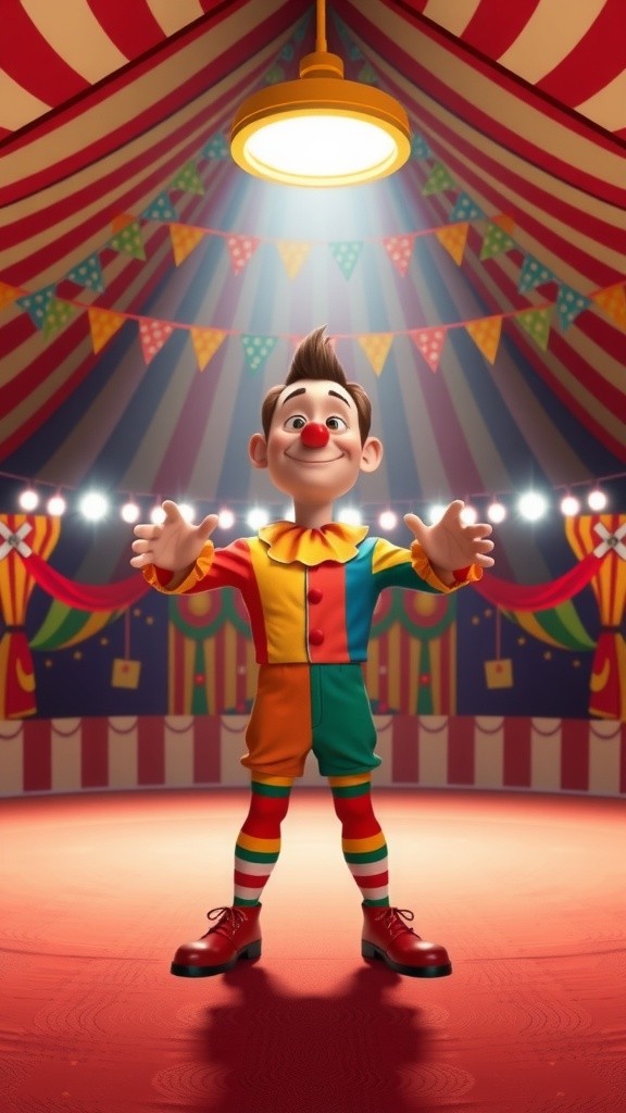 Clown Boy's Heartfelt Performance 🎪💖