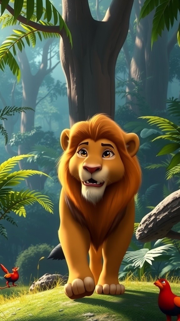From Weakness to Strength: A Lion's Journey